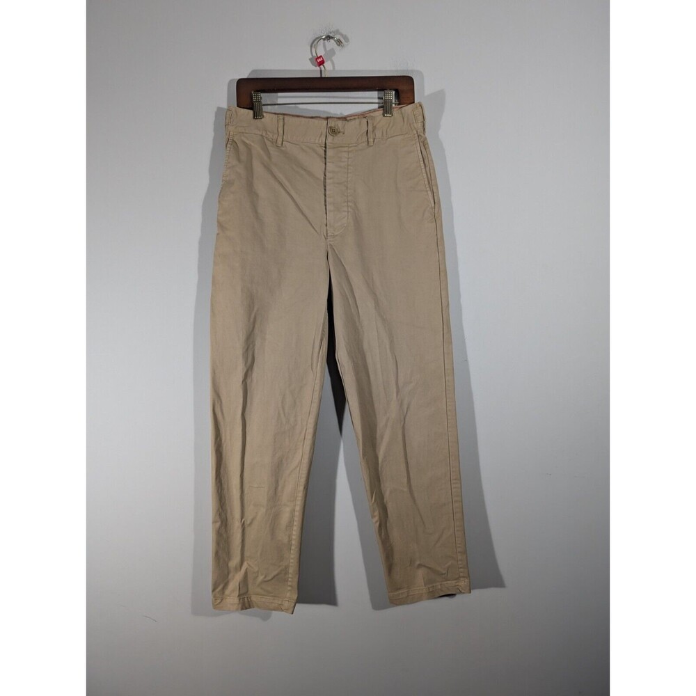 Alex Mill Pants Women Sz 10 Tan Khaki Boyish Chino‎ High Waist Cotton Lagenlook